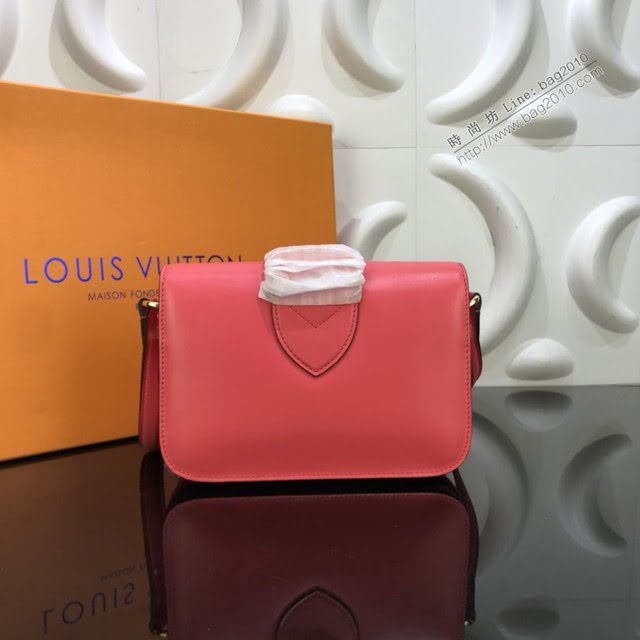 LV包包 LV新款女包 Pont9手袋 LV粉色牛皮單肩斜挎女包  ydh3689